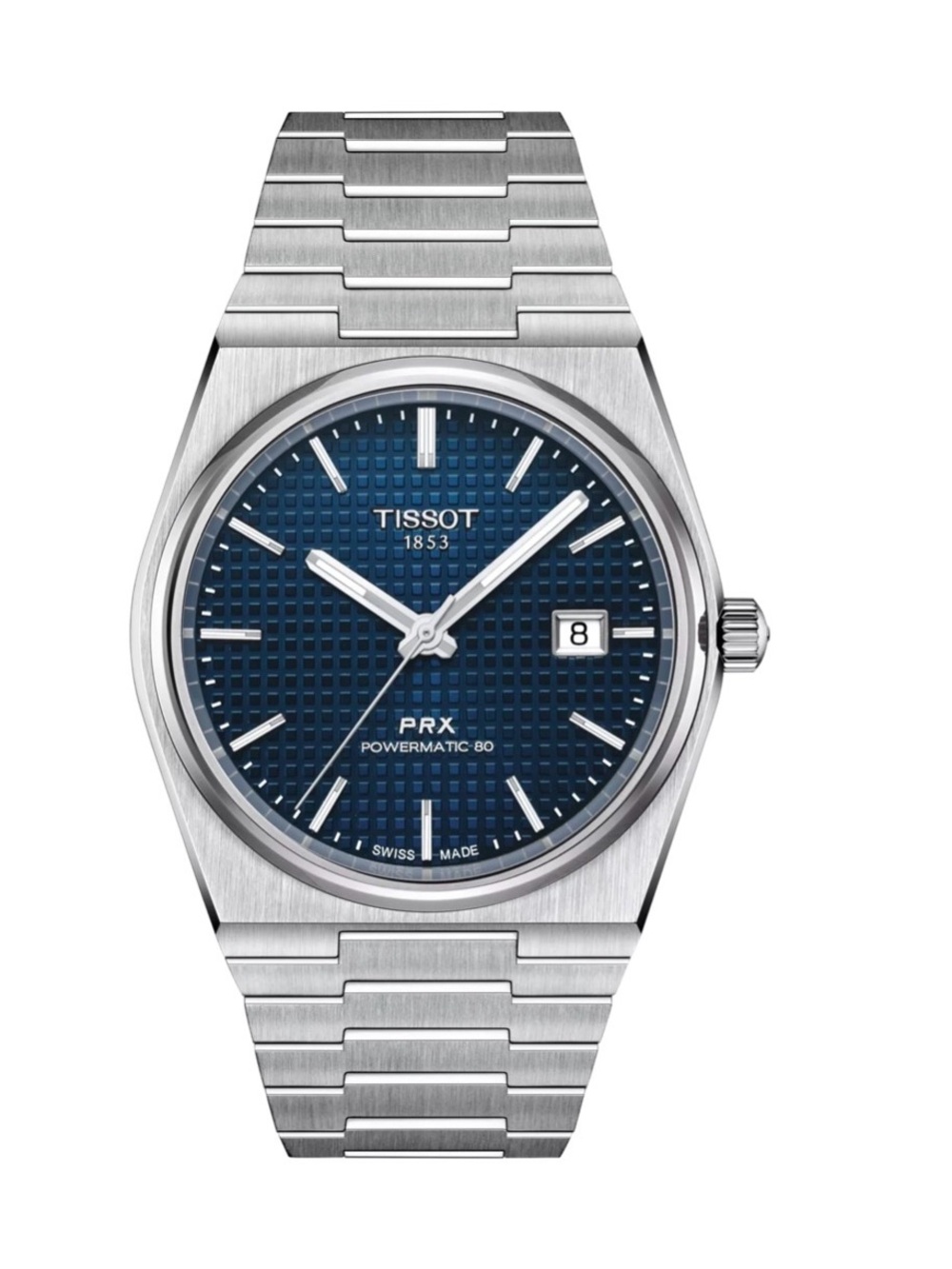 Tissot PRX Stainless Steel Watch with Blue Dial
